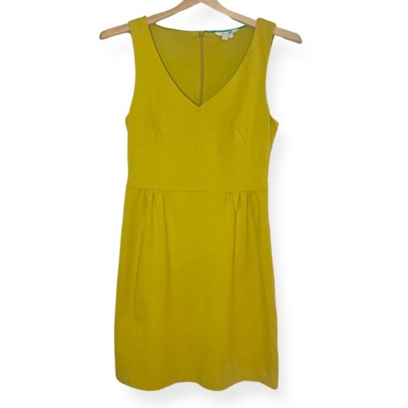 Boden Sarah Ponte Knit Dress in Mustard Yellow Green Size US 8R - Picture 3 of 8